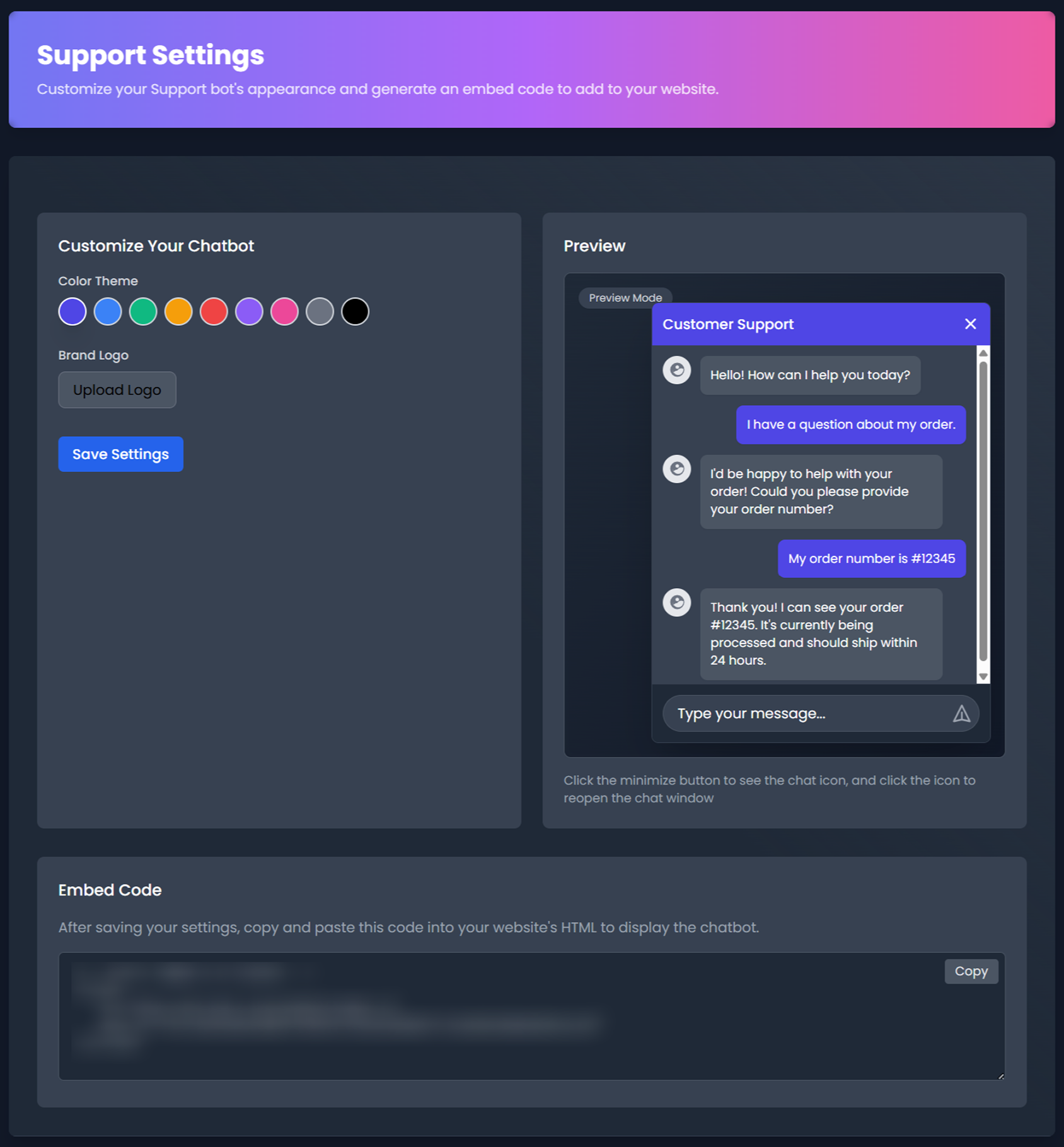 AI SearchBot Interface